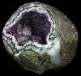 Beautiful Amethyst Crystal Geode with Calcite - Uruguay #59587-1